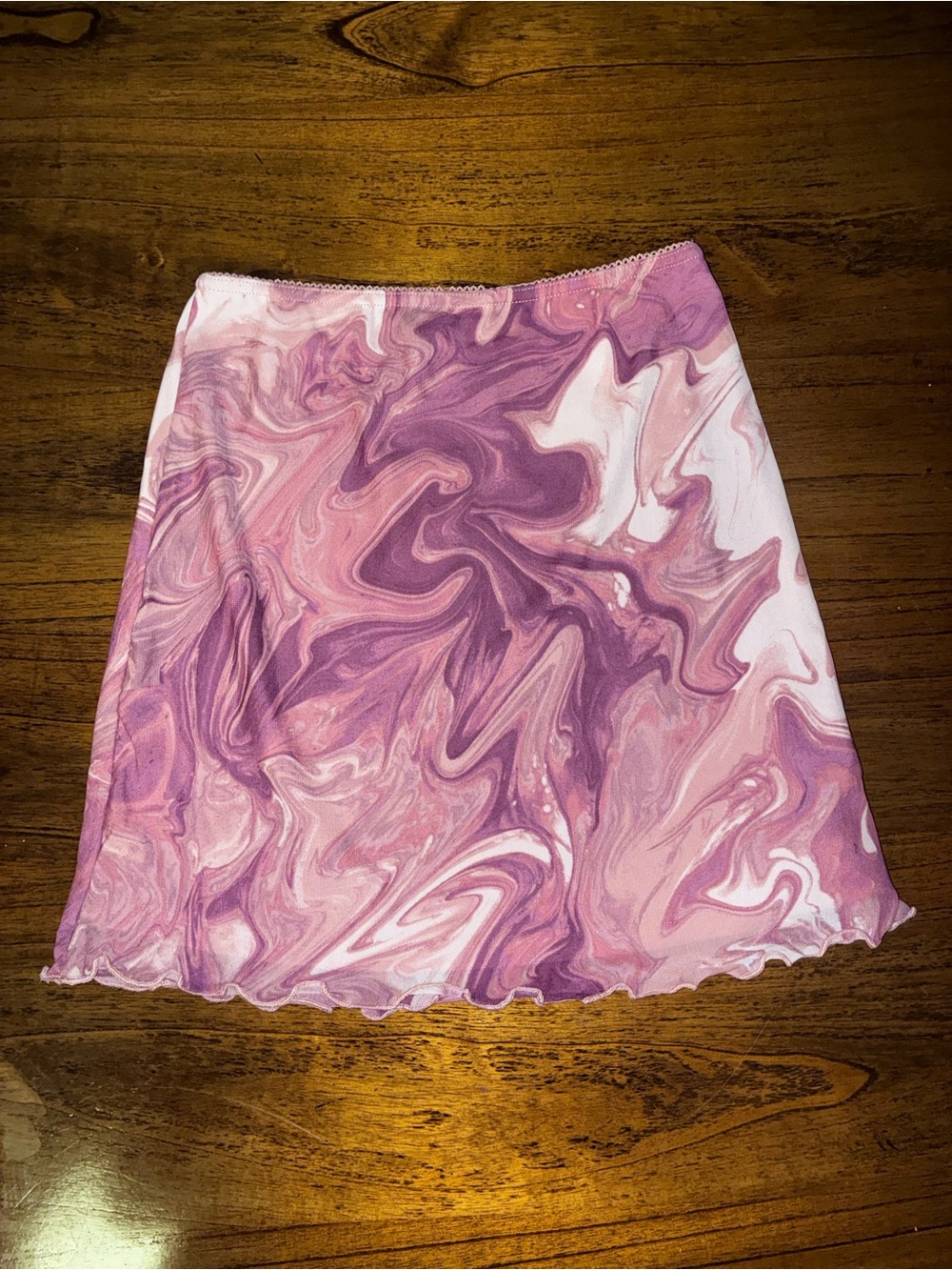 Urban Outfitters Pink Marble-Print Mini Skirt NWT XS